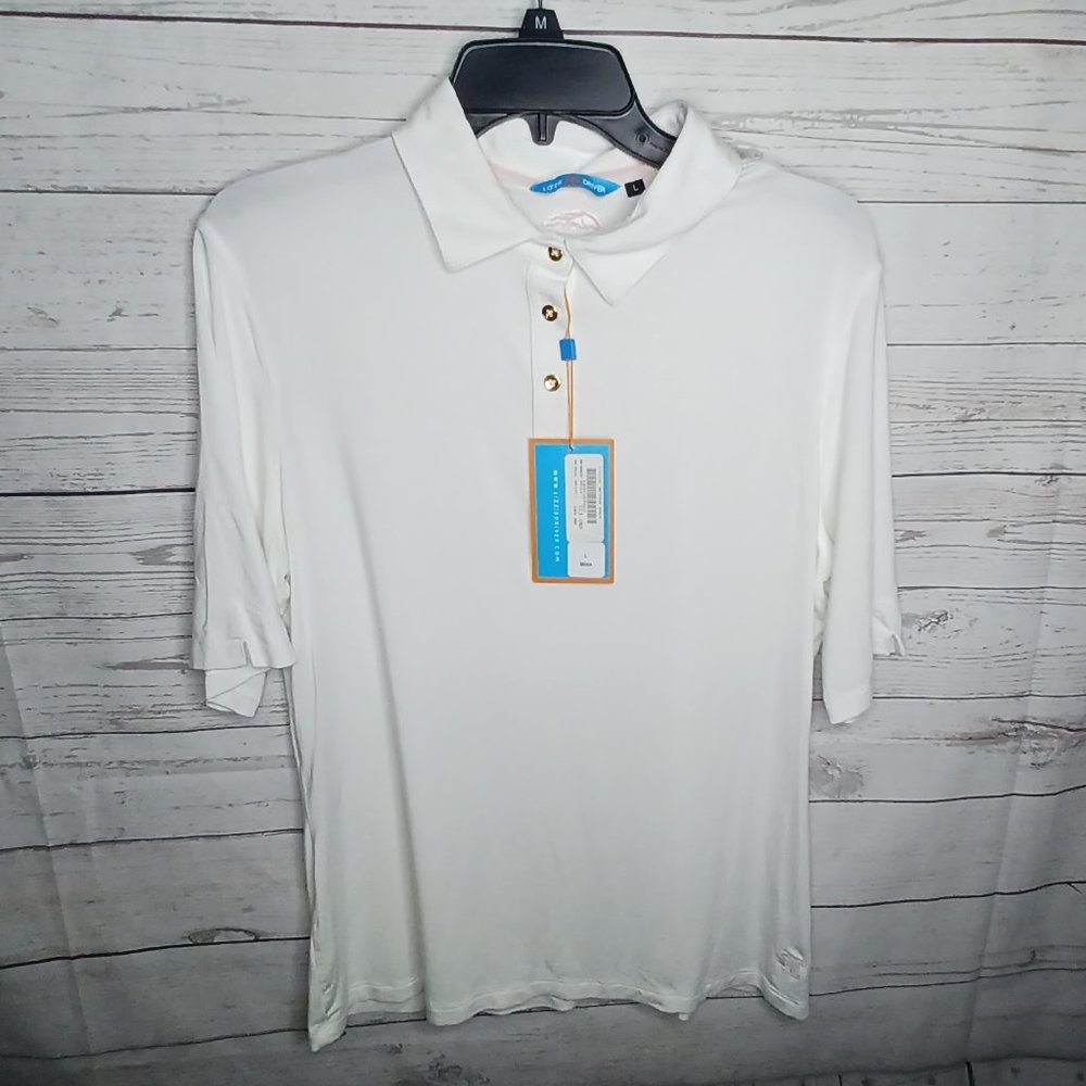 LIZZIE DRIVER WOMEN'S SZ LARGE GOLF TOP